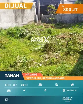 Dijual Tanah Strategis Pinggir Jalan Utama Di Area Sawojajar Malang
