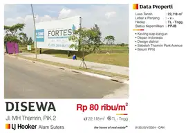 Kavling daerah pik 2 jalan mh tamrin