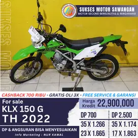 DIJUAL KLX 150 G TH 2022 CASH KREDIT FREE SERVICE 1 TAHUN