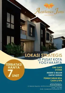 Rumah  Aesthetics 2 Lantai Kota Yogyakarta