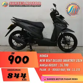 HONDA BEAT DLX SMARTKEY TAHUN 2024 BERGARANSI, FREE SERVIS, FREE OLI