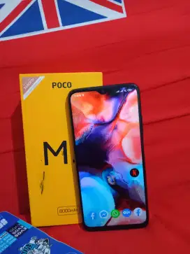 Poco M3 ram 6gb +3/128gb lengkap mulus segel bonus layar poni 6,5