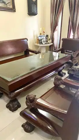 Meja Kursi Jati Utuh Bojonegoro 1 Set
