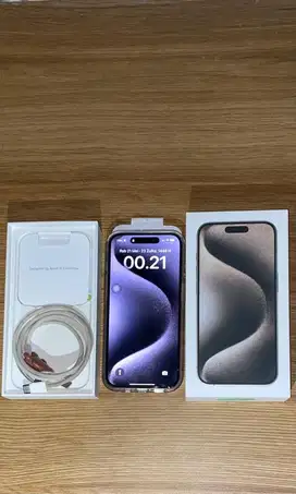 iPhone 15 Pro 128GB Natural Titanium -Garansi Resmi iBox