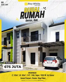 Rumah gentan baki dekat luwes kampus dan pusat bisnis