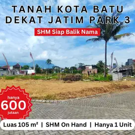 Tanah SHM Ready Kota Batu 6 Menit Jatim Park 3