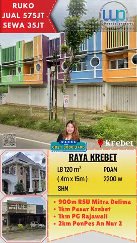 Dijual dan Disewakan Ruko Pinggir Jalan Raya Krebet