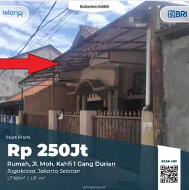Rumah Dijual, Jagakarsa, Durian Barat, Jakarta Selatan, DKI Jakarta