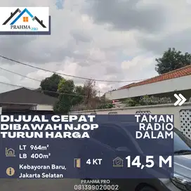 Dijual Rumah Murah BU Harga Dibawah NJOP di Taman Radio Dalam Jaksel