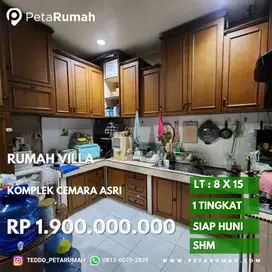 Jual murah Rumah villa siap huni komplek cemara asri