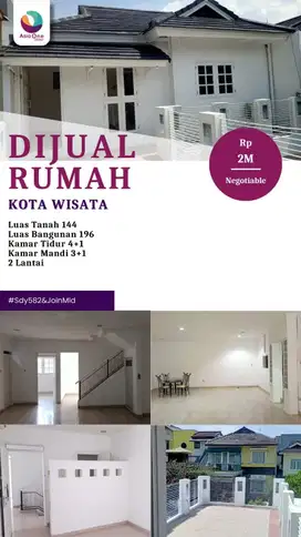 Rumah 2 lantai di kota wisata cibubur