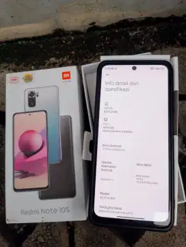 Redmi Note 10s Ram 8/128 Fullset jual BU