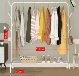 Muzy Stand Hanger Baju Rak Gantung Pakaian Stainless