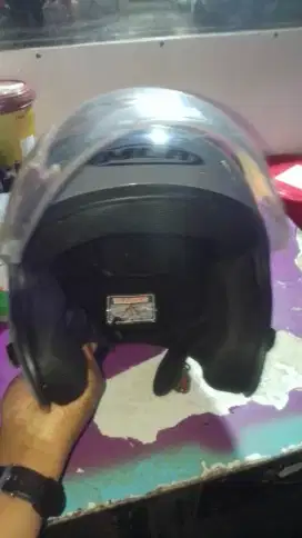 Helm Half face JS/MLA, ALL SIZE, GREY, VISOR CLEAR