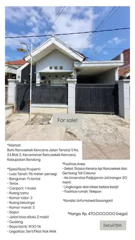 Rumah jual murah rancaekek kencana