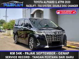 BUNGA=4.5% Km=54k PAJAK=SEPTEMBER TOYOTA ALPHARD G ATPM 2020 Facelift