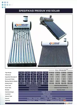 Harga Promo Water Heater VISI SOLAR German Standard