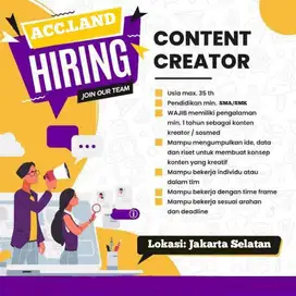 Lowongan Content Creator dan Live Streaming