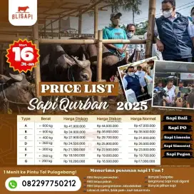 Sapi qurban harga mulai dari 16jt