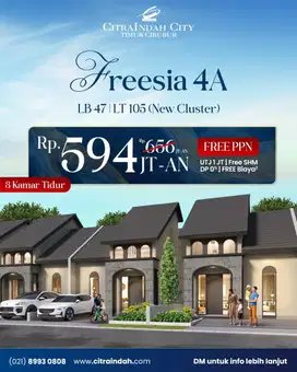 Rumah minimalis 1 jt all in 0% Dp free biaya” di citra indah city