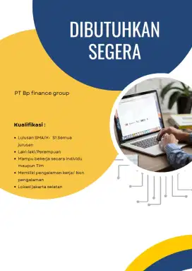 DIBUTUHKAN SECEPATNYA UNTUK KANTOR CABANG BARU