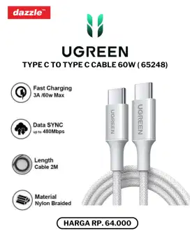 UGREEN TYPE C TO TYPE C CABLE 60W (65248)