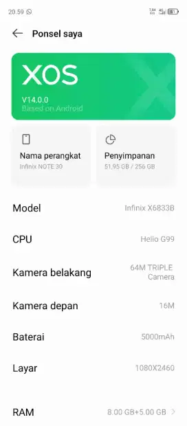 INFINIX NOTE 30 8/256