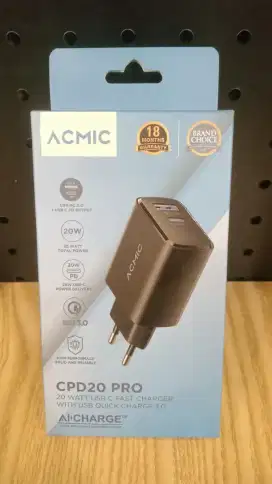ACMIC CPD20 TYPE C 20W KEPALA CHARGER FAST CHARGING ADAPTOR FOR IPHONE