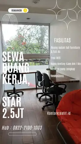 Disewakan ruang kantor murah di Kemang