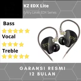 Headset Earphone KZ EDX Lite SUPER BASS Garansi Resmi 1 Th