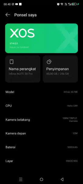 Infinix note 30 pro 8/256