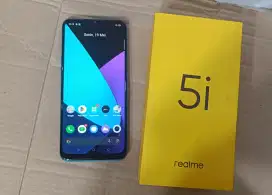 Hp realme 5i RAM 4/64gb warna biru lengkap