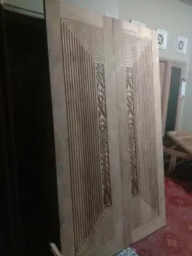 Minimalis pintu jati