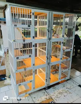 KANDANG KUCING 6 PINTU LAMPU