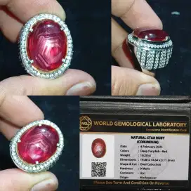 Natural Ruby Star 10.28 ct Barang Bagus