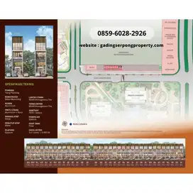 Ruko QUANTUM 3 lantai TERLARIS GADING SERPONG SAMPING TENNANT BESAR