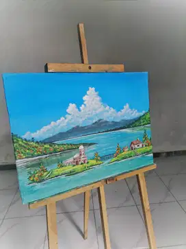 Lukisan danau asri