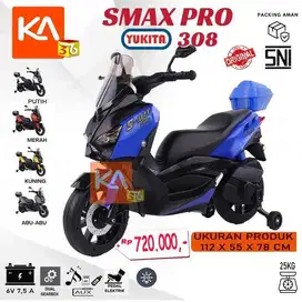 Mainan Motor Aki Anak Yamaha X Max Yukita 308 S Max Pro Kursi Sintetis