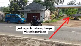 Jual cepat Tanah siap bangun villa pinggir jalan bogor timur