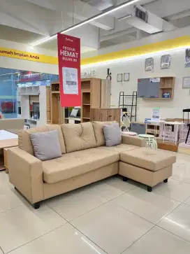sofa sudut bahn kulit murah