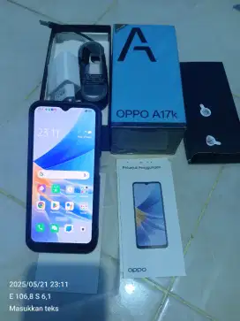 Jual hp Oppo A17K jaringan 4G LTE ram 3+1=4GB internal 64GB