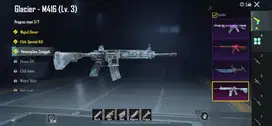 Akun PUBG Mobile M4 Glacier LV3 + Pet