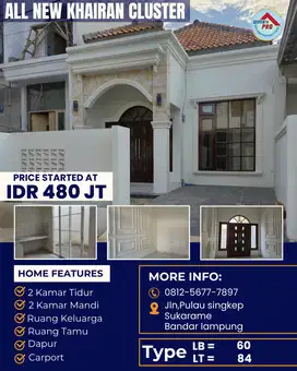 RUMAH CLUSTER SIAP HUNI LOKASI STRATEGIS