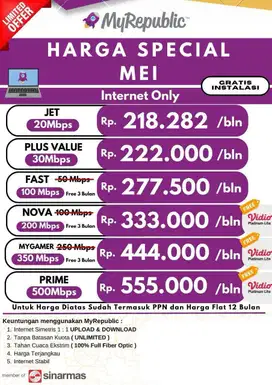 Jasa Pemasangan Wifi My Republic