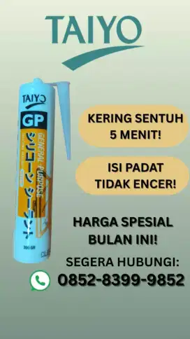 Selant Silicone 300 gr Lem Kaca / Aquarim Ekonomis Merk Taiyo
