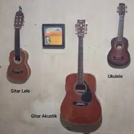 Jual Gitar Akustik, Ukulele dan Gitarlele
