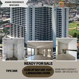 Dijual Cukup bayar 15 juta dapat 3BR Anwa Residence Bintaro