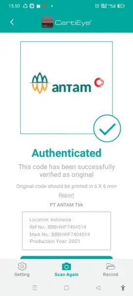 ANTAM KEMASAN 2 GRAM  2 KEPING