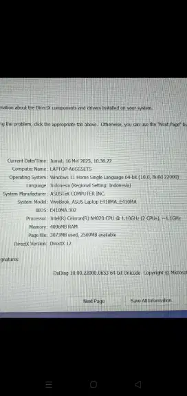 Laptop Asus E410_MA