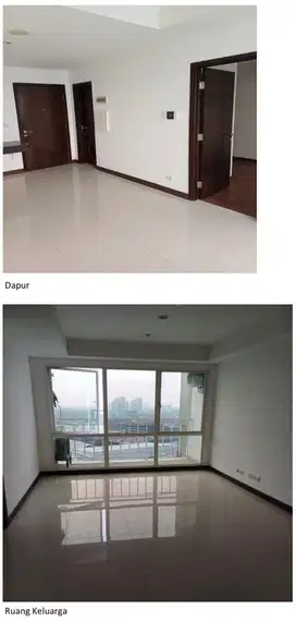 Apartemen AKR Gallery West 2 BR lantai 19 Kebon Jeruk Jakarta Barat